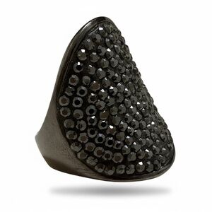 Henri Bendel Black Crystal Statement Ring